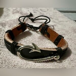 Black and Silver Hook Bracelet